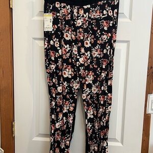 Floral Black Bottoms